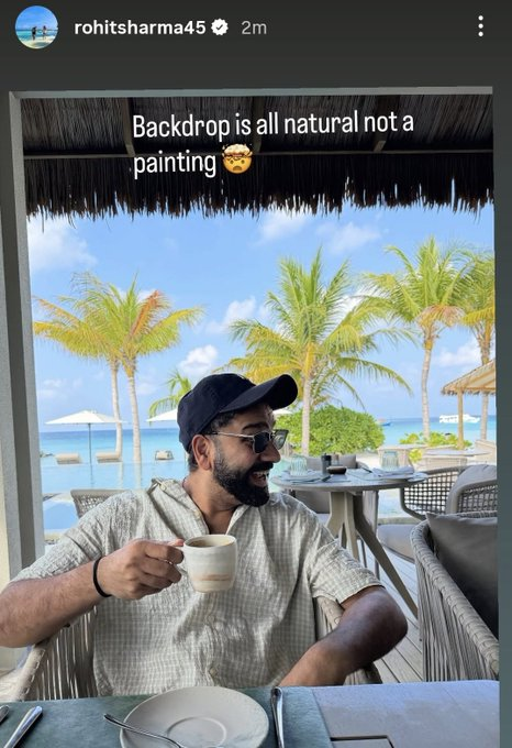aam_jantaa's tweet photo. The Hitman "Mumbaicha Raja" Rohit Sharma enjoying the Vacation 😍 https://t.co/jQm9UCxacz