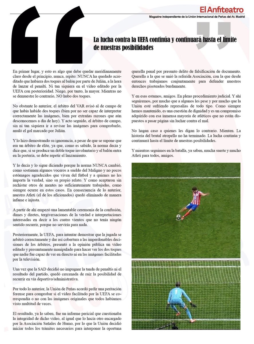 Unión Internacional de Peñas Atlético de Madrid tweet media