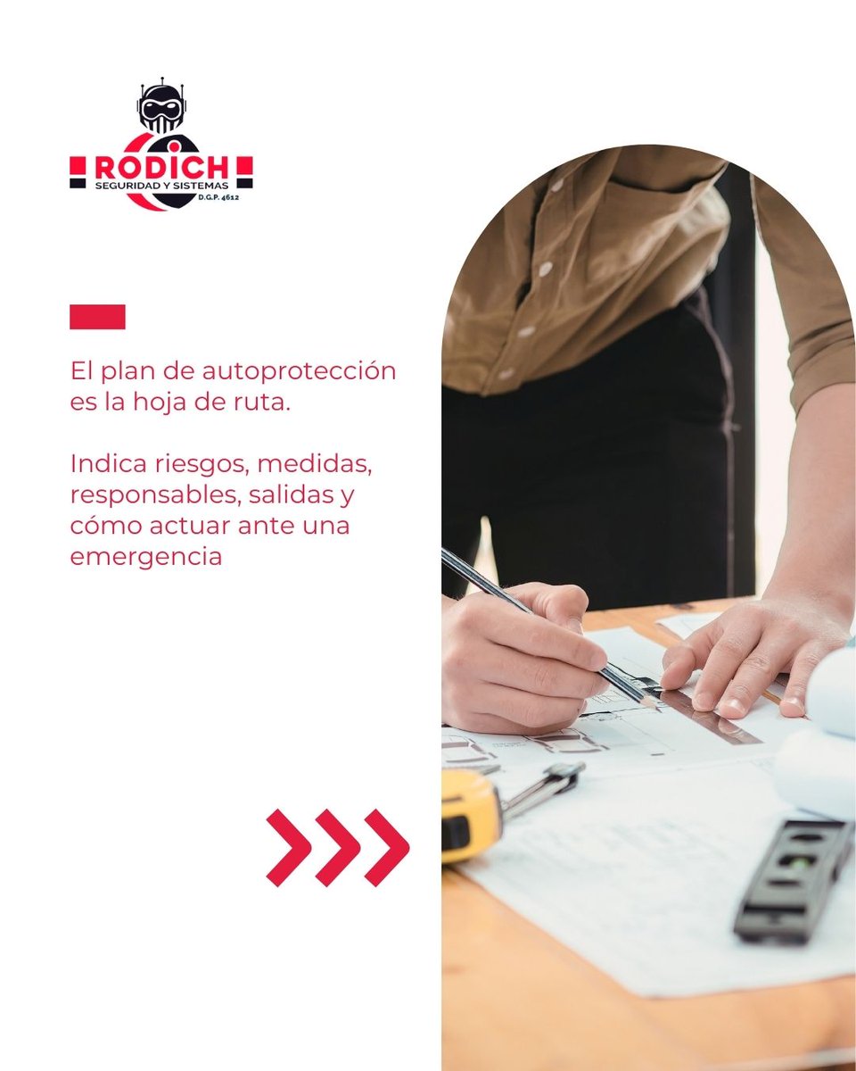 RodichSeguridad's tweet photo. ➡️ El plan de autoprotección es el documento que organiza cómo actuar ante una emergencia 📄 

➡️ El simulacro es la puesta en práctica de ese plan y el momento de comprobar si todo funciona✅ 

En Rodich Seguridad trabajamos para que la prevención sea clara, útil y eficaz https://t.co/KeVC3a1wTY