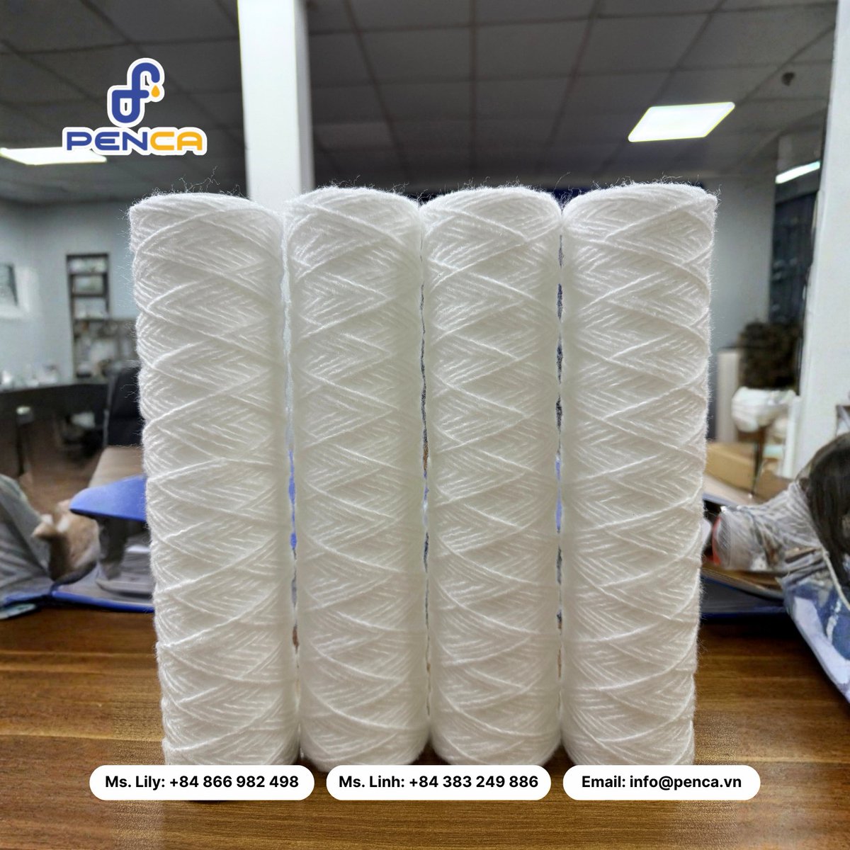 PencaGlobal's tweet photo. 💧 PP Yarn Filter Cartridges – Bulk Supply Available

✔ Available sizes: 10” | 20” | 30” | 40”
✔ Effective filtration >5 micron
✔ Durable structure for stable performance
✔ Competitive pricing for large-volume orders

📩 Contact us today for quotations and bulk order support. https://t.co/s8lmsJPa5J