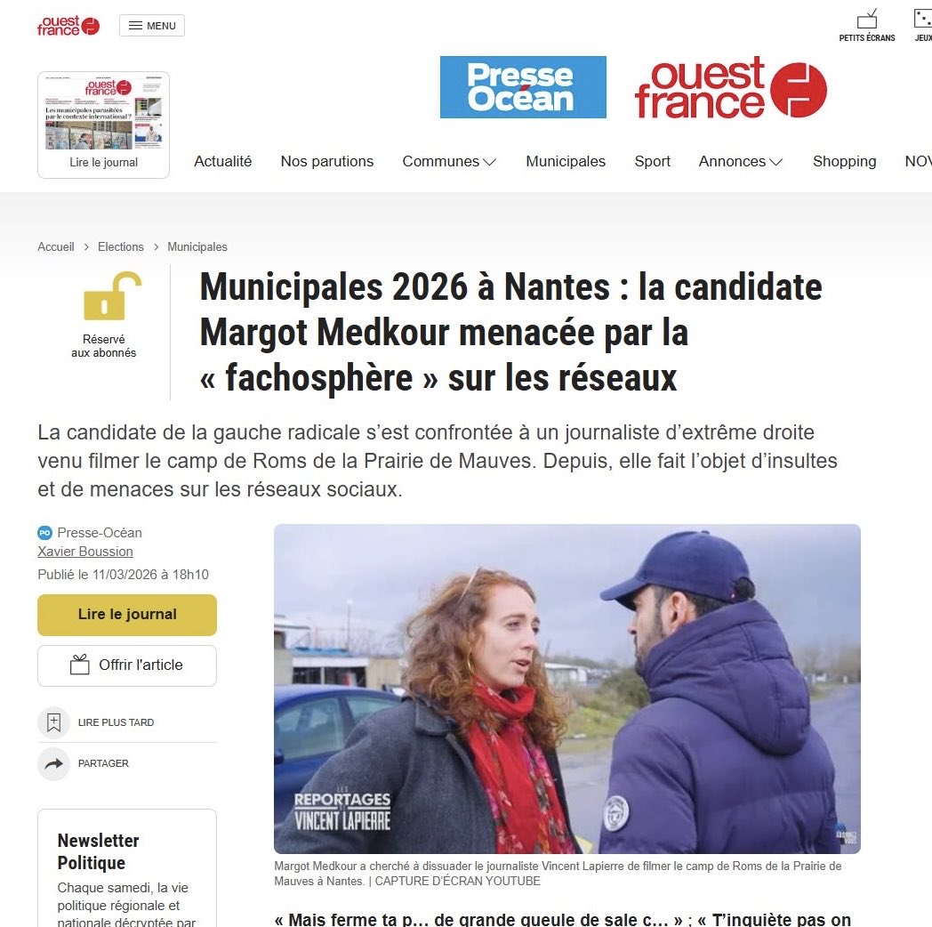 Cet homme se fait physiquement menacer par <a href="/MargotMedkour/">Margot Medkour</a> lors de son reportage mais elle devient « victime ». Même mécanisme abject que pour la mort de Quentin.