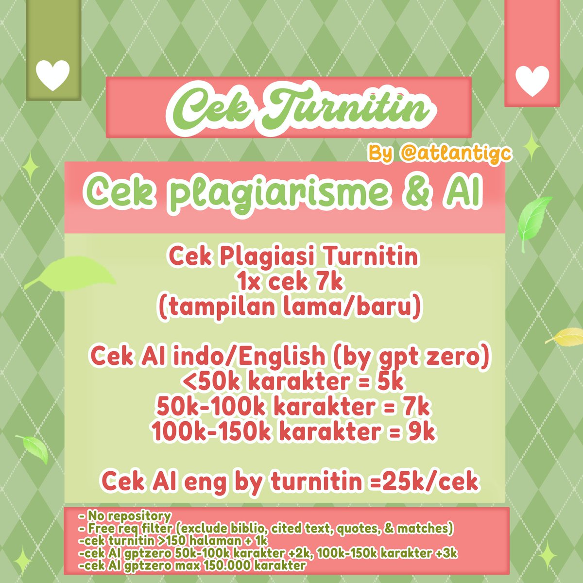 Mpiww cek turnitin/plagiarisme tweet media