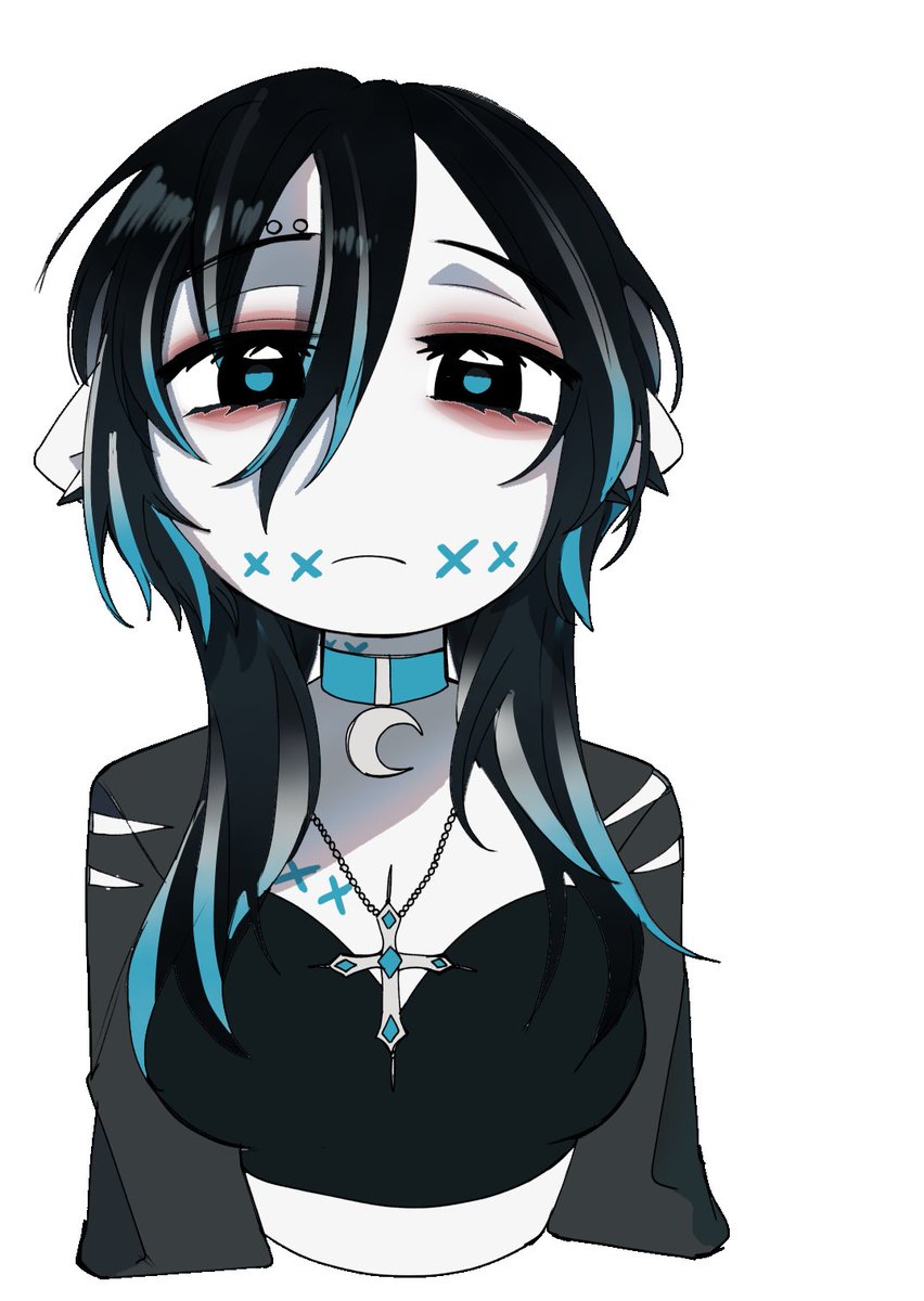 M33NTH0RNS905's tweet photo. Moon🩵🦇💤

Lore: she’s a past murder victim of DG who haunts his residence through his Dreams. She’s able to physically interact with him and can make it so that he’s able to interact with her. 
#Br0kencolors #Br0kencolorsoc #sleepparalysisdemon #Characterdesign #myart #doodle https://t.co/go89QSLnZE