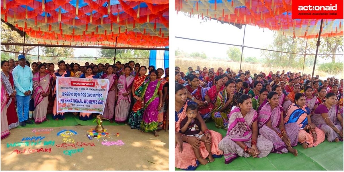 ActionAid Association along with Janajagaran Dadan Sangha celebrated International Women’s Day at Bhalegaon village, Titilagarh Block of Bolangir district, Bhubaneswar. 
Around 190 women and young girls from the village participated in the program. During the meeting, discussions