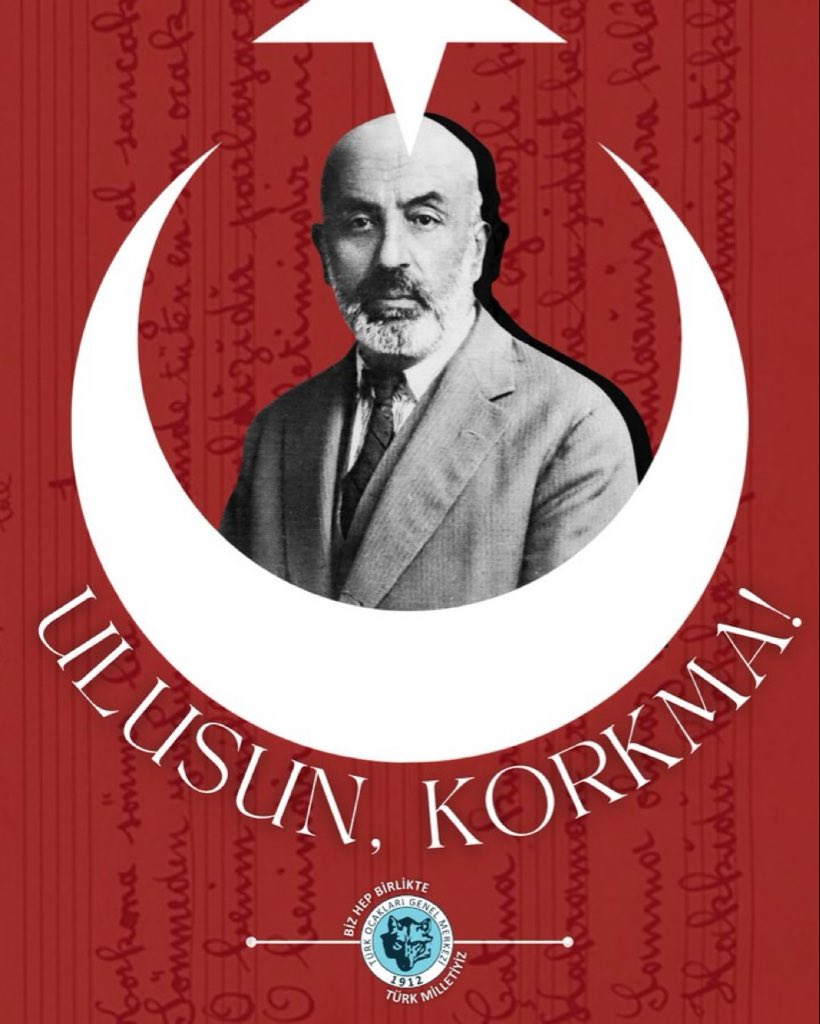 İstiklâl Marşı’mızın Kabulünün Yıl Dönümünü Kutluyor, İstiklâl Şairimiz Mehmet Akif Ersoy’u Rahmetle Anıyoruz. 🇹🇷