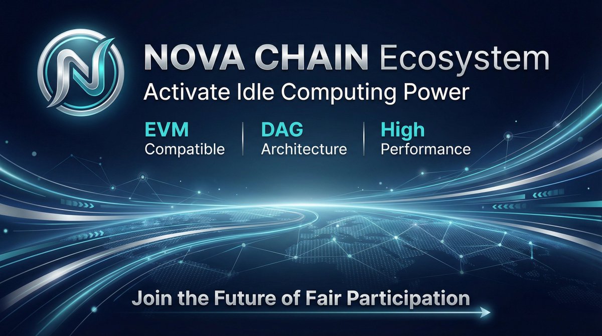 Novachainhere's tweet photo. #NovaChain is more than just a public chain; it's an ecosystem! Through NovaNode hardware integration, we activate idle computing power globally. Combined with EVM compatibility and DAG architecture, we achieve high performance and developer-friendliness. Join us to build: 'Your Stake, Your Power. Your Node, Your Future.'  
#PublicChain #Decentralization #Innovation