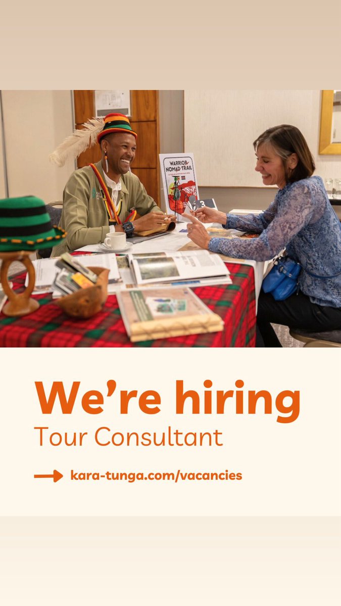 karatungatours's tweet photo. We are hiring in Moroto!

Kara-Tunga Arts &amp; Tours is looking for motivated people to join our team in Karamoja.

Open roles:
• Waiter / Waitress
• Front Desk Officer
• Tour Consultant

Check the full details on our website Vacancies page.

#DiscoverKaramoja #ExploreUganda https://t.co/JCphTWmIjp