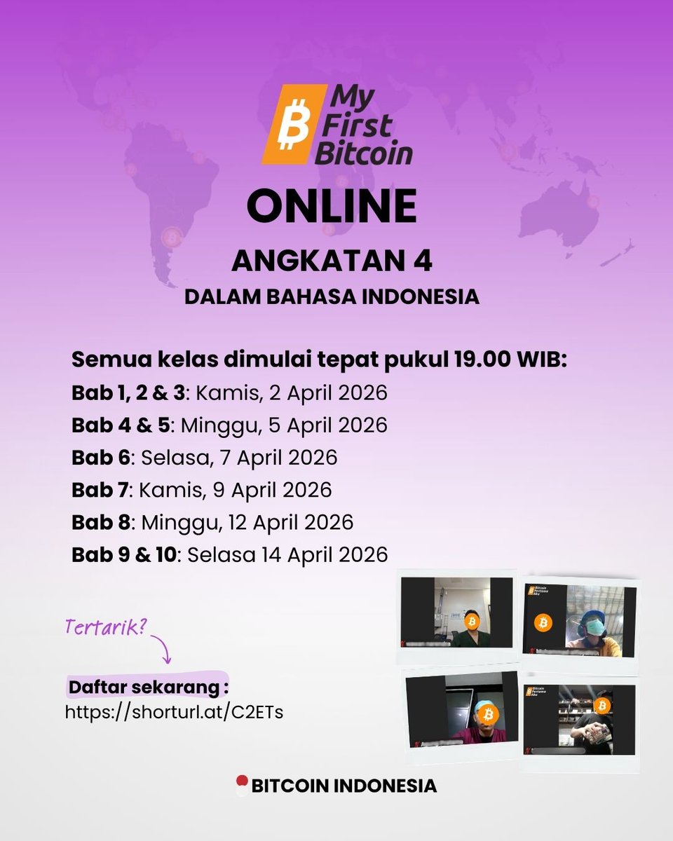 bitcoinindo21ID's tweet photo. Capek pengen banget belajar Bitcoin tapi seringkali malah kena zonk? Kelas ini buat kamu!🔥

Kurikulum Bitcoin kelas dunia yg terbaik! 

100% GRATIS tanpa udang dibalik batu lagi!

Daftar sekarang! 
🔗 https://t.co/6m01wIUhj0

#bitcoin #btc #myfirstbitcoin #education ... https://t.co/3kLbJdgCyW