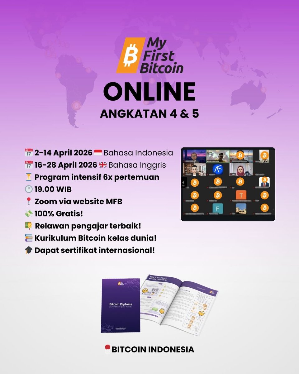 bitcoinindo21ID's tweet photo. Capek pengen banget belajar Bitcoin tapi seringkali malah kena zonk? Kelas ini buat kamu!🔥

Kurikulum Bitcoin kelas dunia yg terbaik! 

100% GRATIS tanpa udang dibalik batu lagi!

Daftar sekarang! 
🔗 https://t.co/6m01wIUhj0

#bitcoin #btc #myfirstbitcoin #education ... https://t.co/3kLbJdgCyW