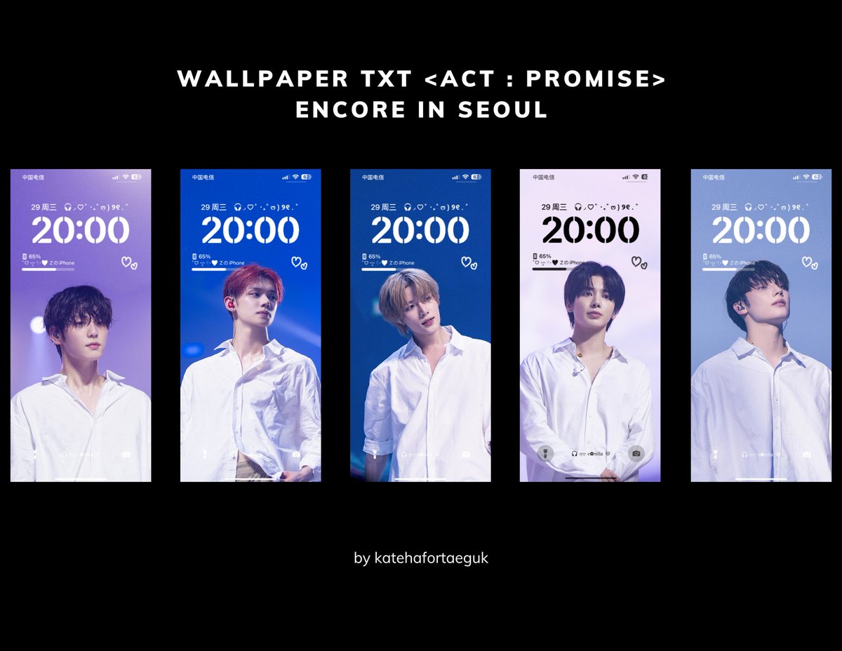 katehafortaeguk's tweet photo. WORLD TOUR <ACT : PROMISE> ENCORE IN SEOUL Preview Cuts - lockscreen wallpapers -
#투모로우바이투게더 #TOMORROW_X_TOGETHER #TXT
#ACT_PROMISE #TXT_TOUR_ACTPROMISE https://t.co/UsRtl6yphe