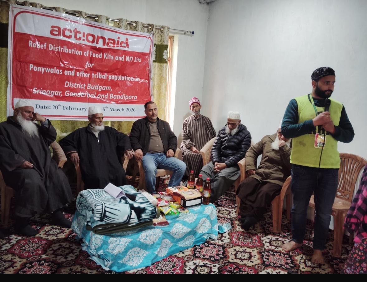 ActionAid Association successfully concluded its Kashmir Relief Distribution Drive, reaching 400 vulnerable families across four districts. The initiative focused on ensuring that essential relief support reached households most in need.
The distribution was carried out in close