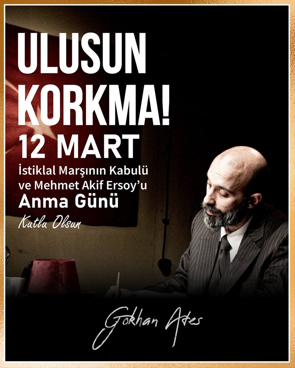 🇹🇷 İstiklal Marşı’nın Kabülünün 105. Yılı Kutlu Olsun 

Gökhan Ateş
Protek VIP Şirketler Grubu | Yönetim Kurulu Başkanı

#istiklalmarşı #mehmetakifersoy #gökhanateş