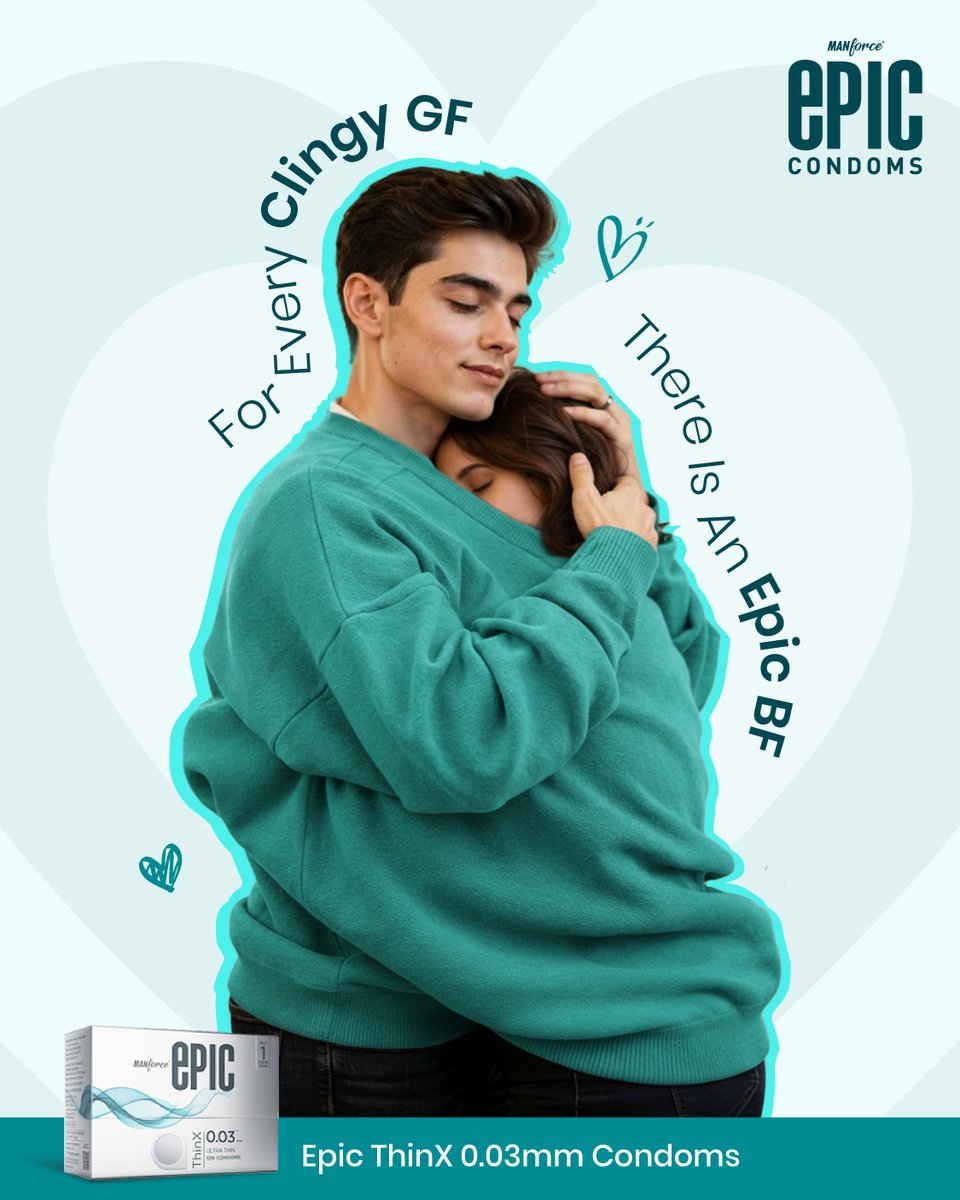 EpicCondoms's tweet photo. Clingy? 
We prefer the term closely attached. 

#EpicCondoms #EpicThinXCondoms #UltraThinCondoms https://t.co/DAzYMTMnHw