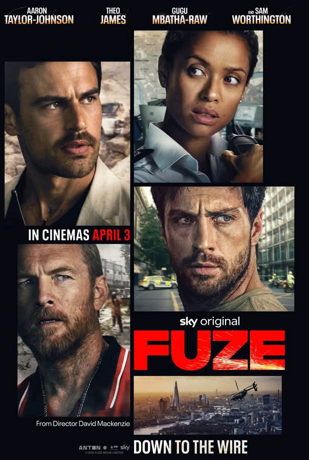First poster for Sky's heist crime thriller #FuzeMovie. In UK cinemas April 3,2026. In US theatres on April 24,2026.