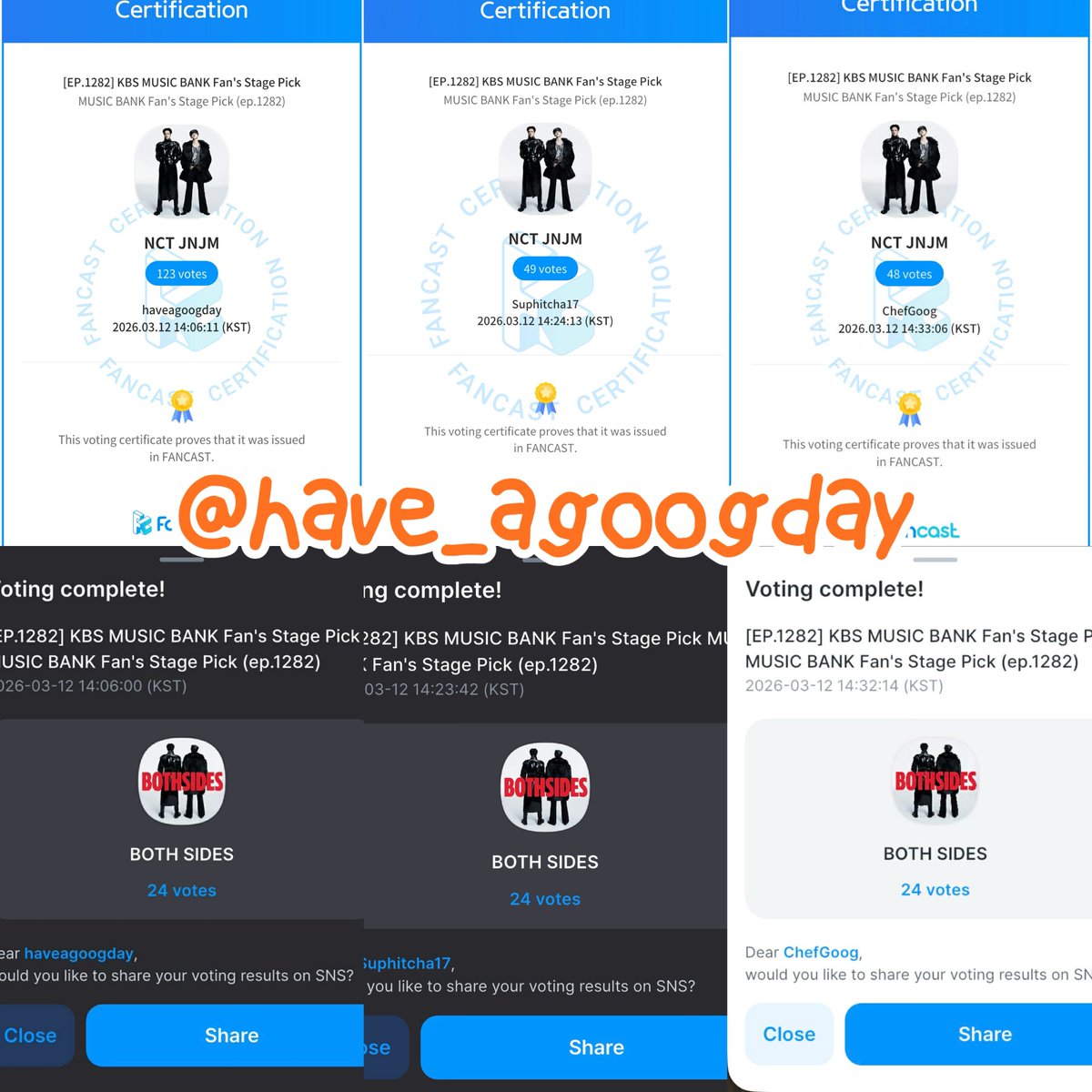 📢 Fans’ Stage Pick ถ้วยสุดท้ายแล้วววว ปิดโหวตวันนี้ 15.00 น. ใครยังไม่โหวตอย่าลืมไป #โหวตเพื่อเจโน่แจมิน กันน้าาาา 🏆💪🏻