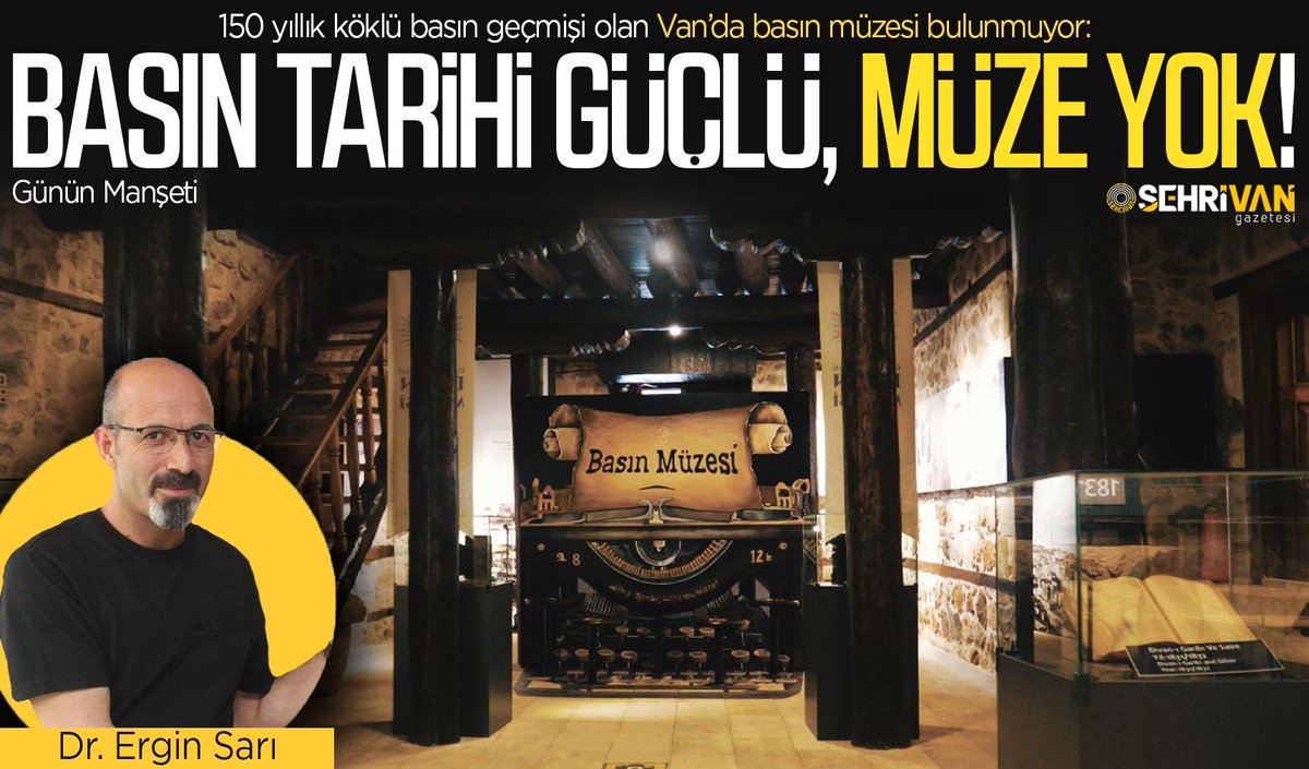 Van’ın 150 yıllık basın hafızası müze bekliyor!!

sehrivangazetesi.com/vanin-150-yill…
<a href="/erginsari10/">Ergin Sarı</a>