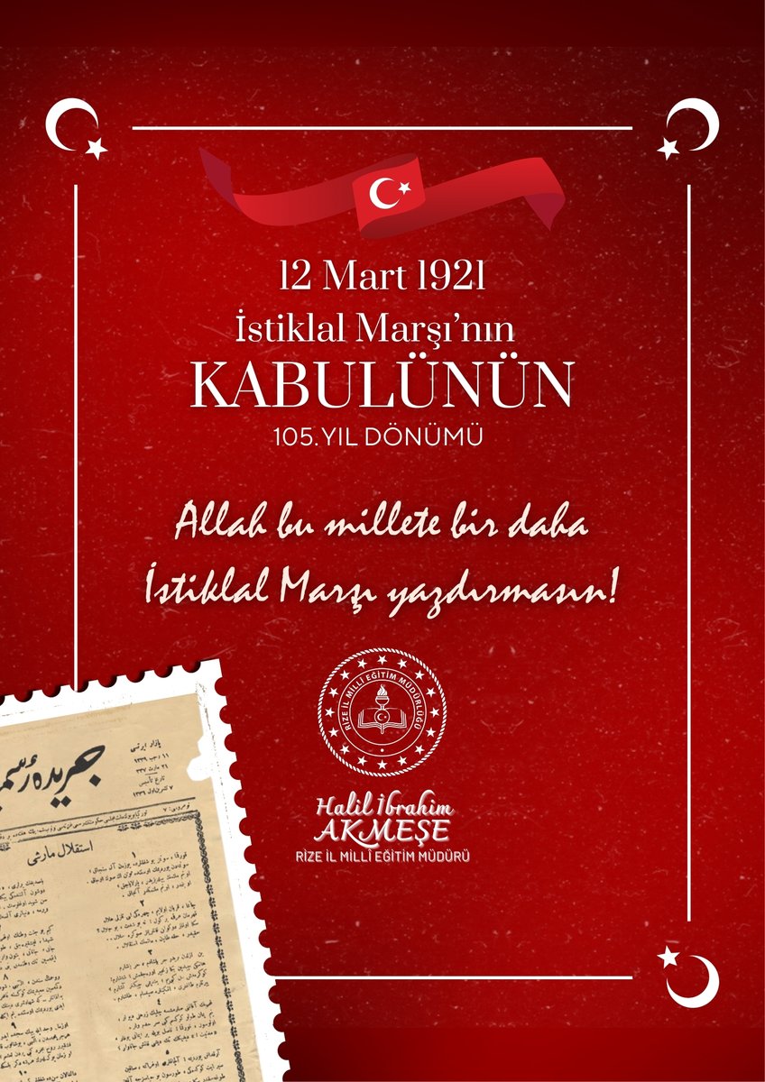 Rize İl Millî Eğitim Müdürlüğü tweet media