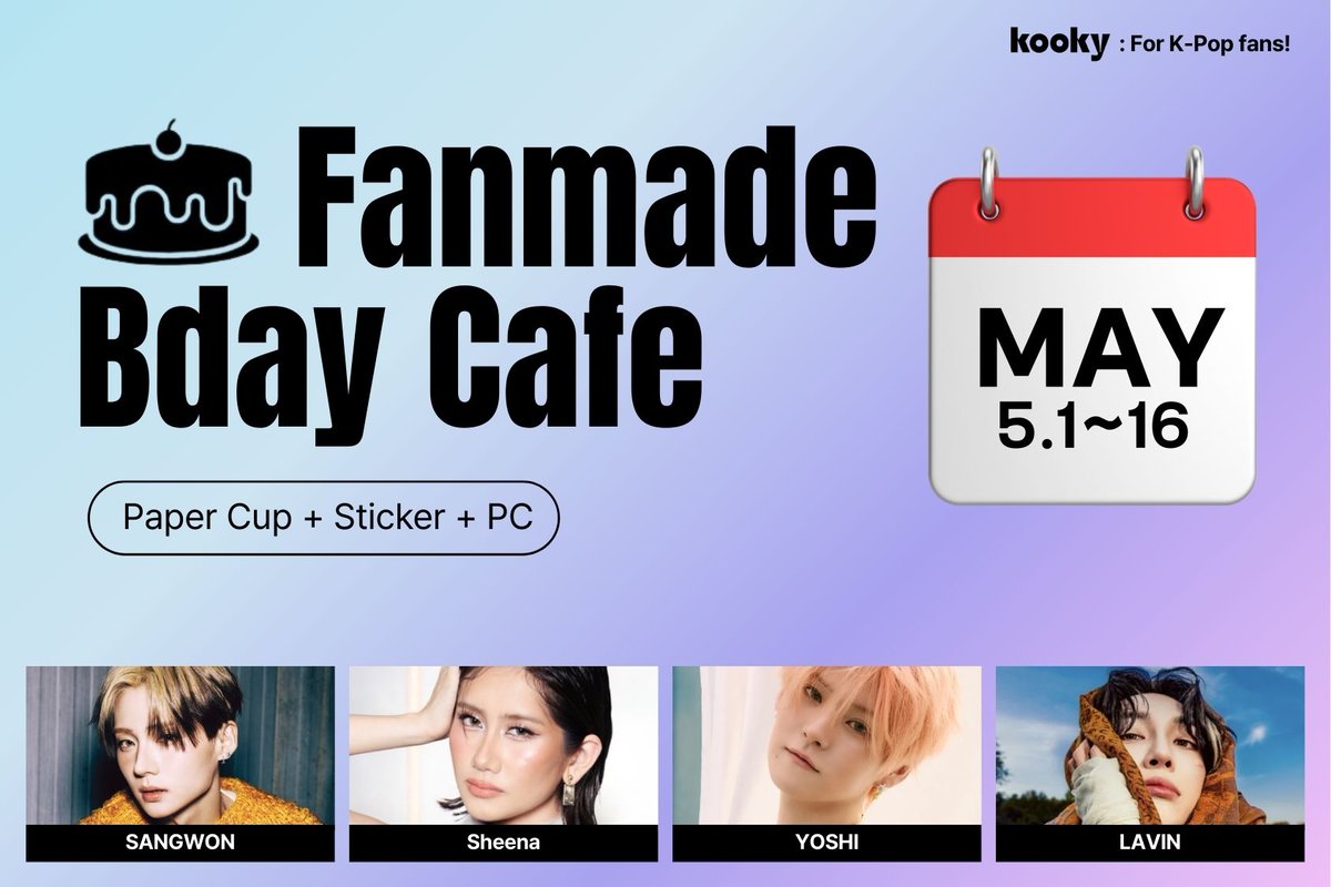 kooky__official's tweet photo. [🗳️ Final Voting Open ]
🎂 May Fanmade Cafe (5.1-5.15)
🔗 https://t.co/guPweEs6jp
📅 ~ Mar 19th, 11AM

알파드라이브원 상원 #ALPHADRIVEONE #SANGWON
비니 쉬나 #BINI #Sheena
트레저 요시 #TREASURE #YOSHI
래빈 #LAVIN (#NINEi #VAHN)

🎯 TOP 1 only
🎁 Sponsored café event
🎁 KookyProfile Card & profile feature 

⬆️⬆️ Check the voting page for more details!
#KookyCafe  #KookyCafe_Mar