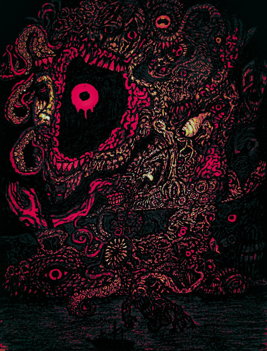 Ricky_boy_18's tweet photo. <Hell Ship : Son of Kraken>
.
#クリーチャー #bodyhorror #drawing #イラスト #darkart #horrorart #art #monster #creaturedesign #モンスター #creepyart #illustraion #fantasyart https://t.co/qnsvGLQ8oc