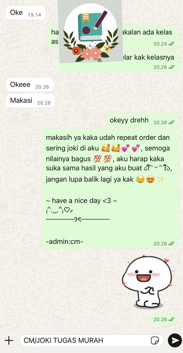 joki ulangan mandarin/tulis/unlock langsung ke WA tweet media