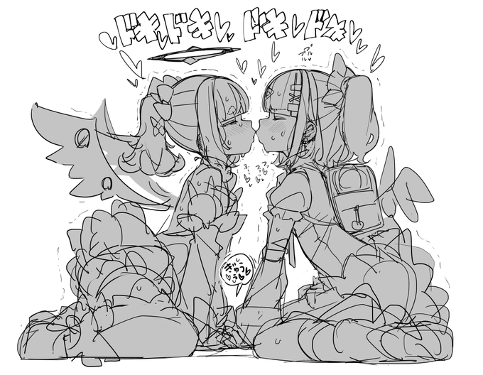 ち♡羽キッス直前落書き・・・ 