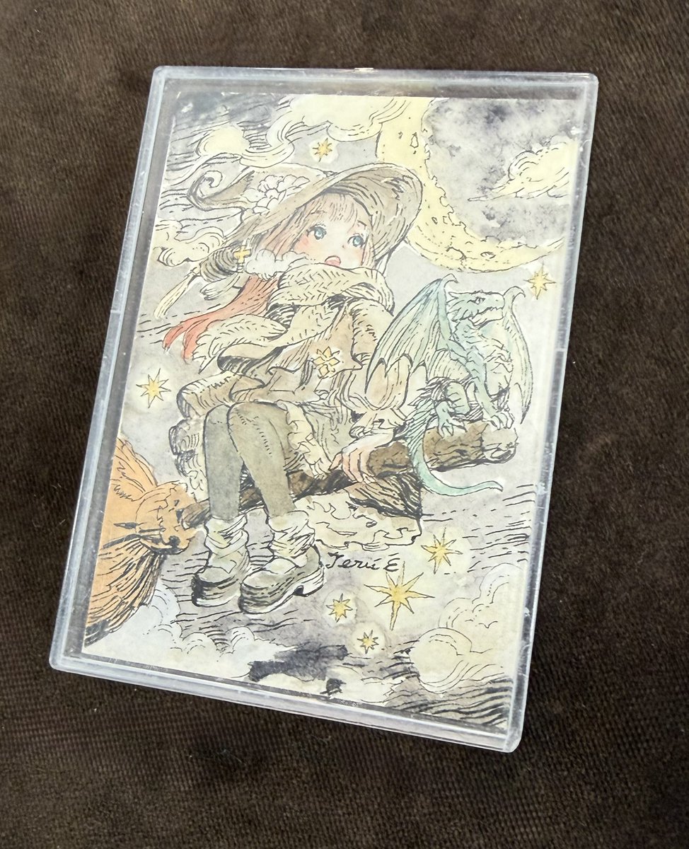 あお展•グレーとセピア展2026｜エンドウテルユキさんのATC作品をご購入頂きました。ありがとうございます！ #ARTsLABo