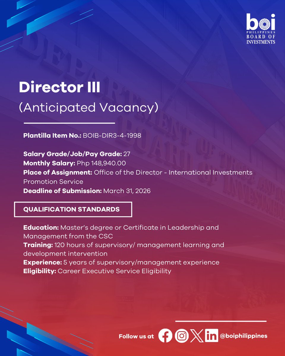 Board of Investments tweet media