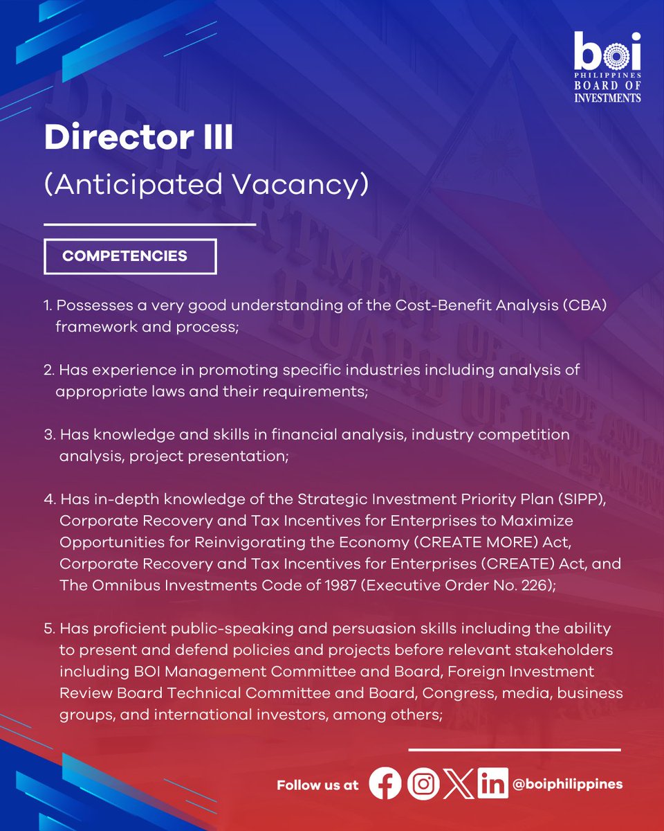 Board of Investments tweet media