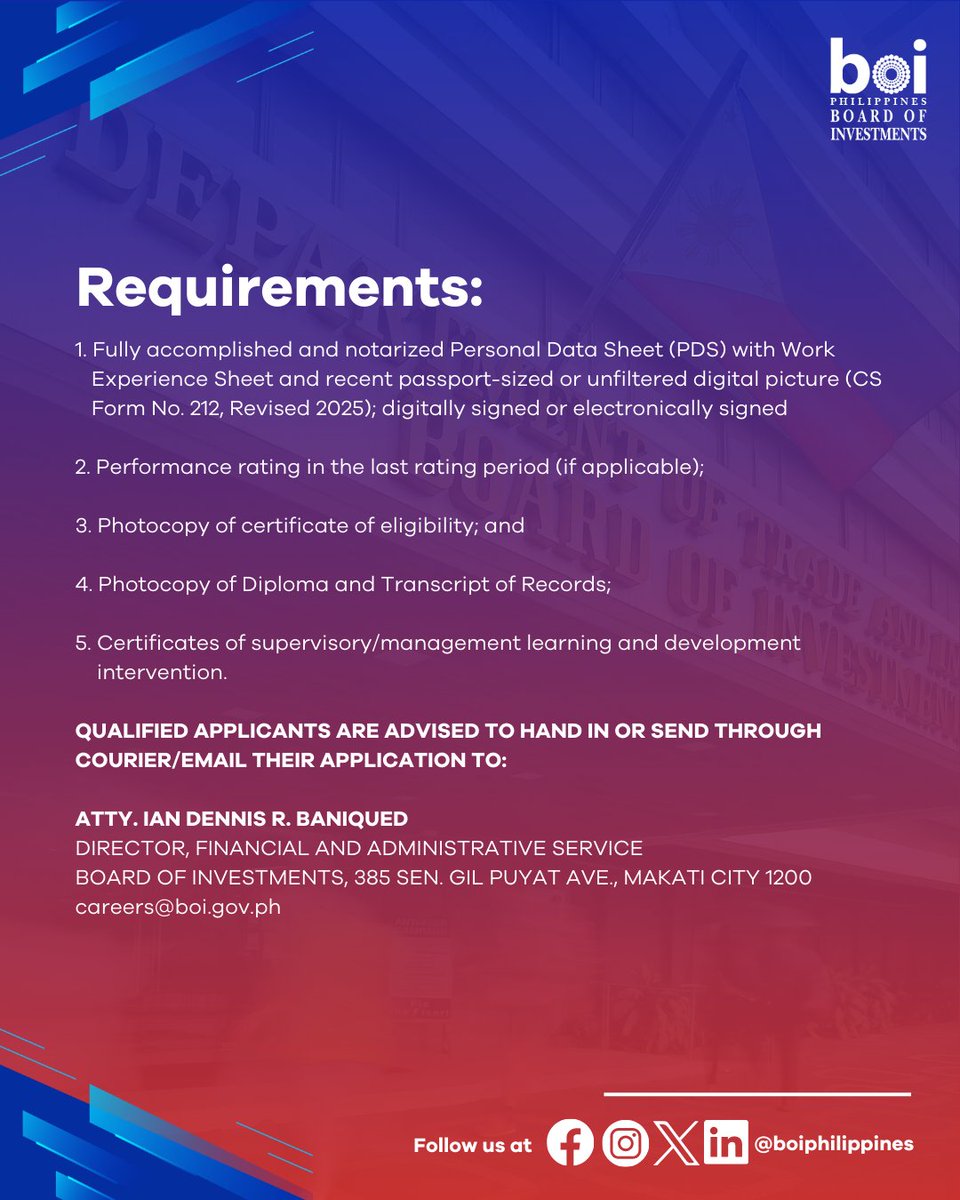 Board of Investments tweet media