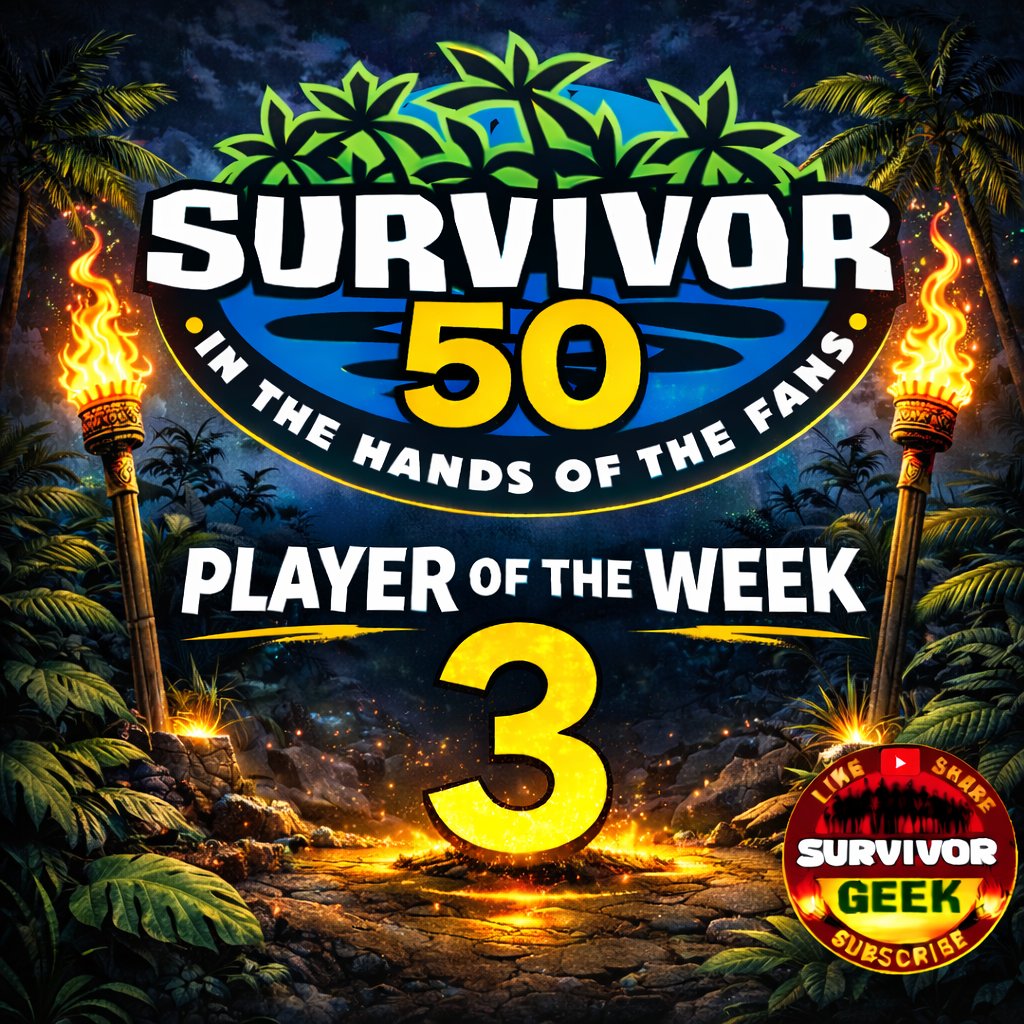 PLAYER OF THE WEEK | EPISODE 3 🏆🔥
Who stood out the most in Survivor 50 Episode 3?
Vote here 👉 strawpoll.com/X3nkPLp2LgE

💬 Drop a comment and tell us why. Strategy, chaos, clutch moments—what stood out to you?

youtube.com/@SurvivorGeek/…