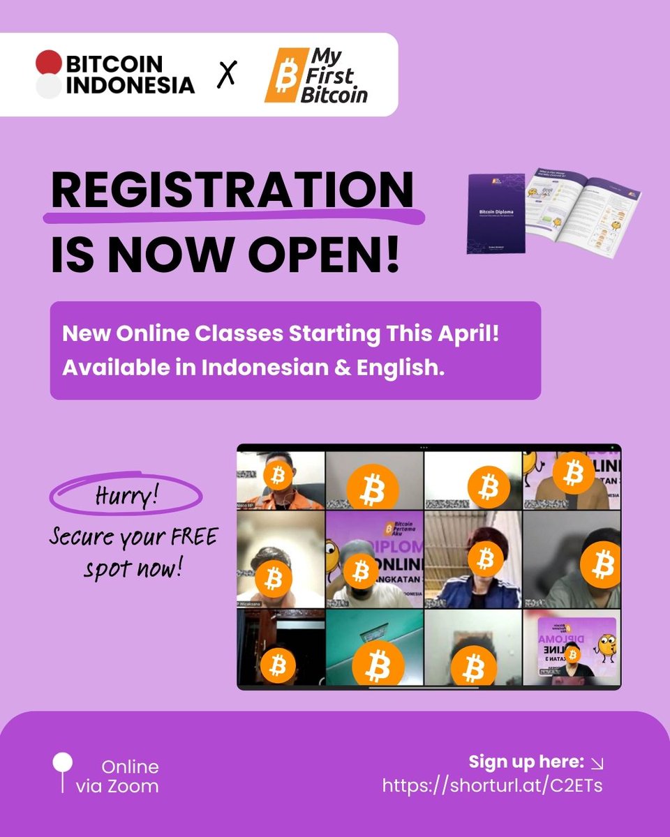 btchousebali's tweet photo. Sick of wanting to learn Bitcoin but always ending up disappointed? This class is for you!🔥

The world’s best Bitcoin curriculum! 

100% FREE, no hidden agenda!

Sign up now!👇🏻
🔗 https://t.co/EjWItmbojs

#bitcoin #btc #myfirstbitcoin #education #learnbitcoin https://t.co/uCufs1ucBH