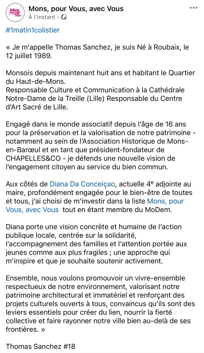 Monspourvous's tweet photo. #1matin1colistier - Thomas Sanchez #18 - #monsenbaroeul #monspourvousavecvous #Municipales2026 https://t.co/3u2CoXBdai