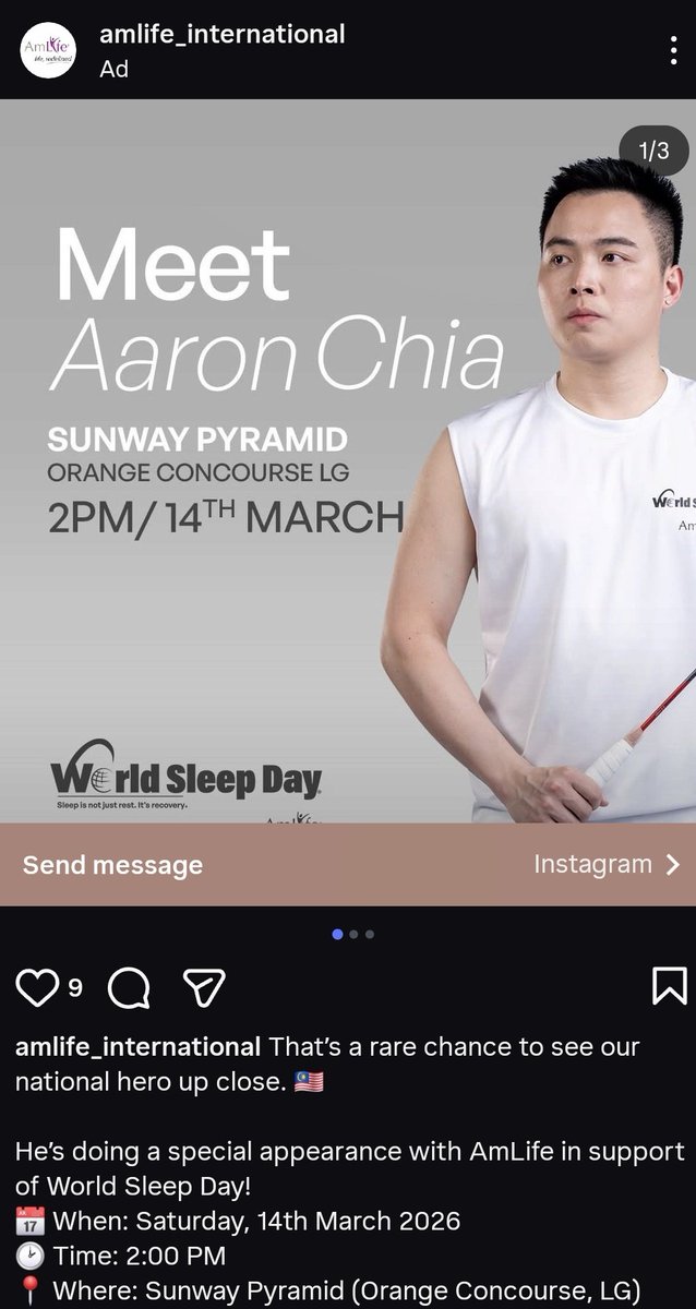 zalehaabidin's tweet image. Meet n greet Aaron. Sabtu 14 mac 2pm 

Sunway pyramid #aaronchia