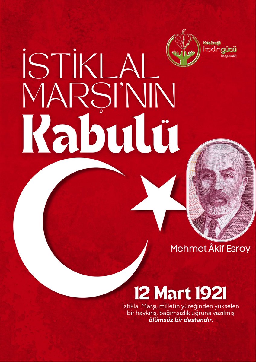 🇹🇷 İstiklal Marşı’nın kabulünün 105. yılında, bağımsızlık mücadelemizin ruhunu dizelere döken Mehmet Âkif Ersoy’u ve bu büyük mücadelenin lideri Mustafa Kemal Atatürk başta olmak üzere tüm kahramanlarımızı saygı, rahmet ve minnetle anıyoruz.