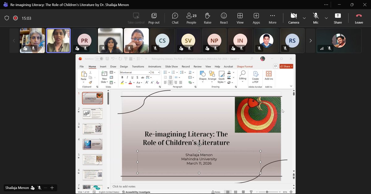 Indira Mahindra School of Education @ MU tweet media