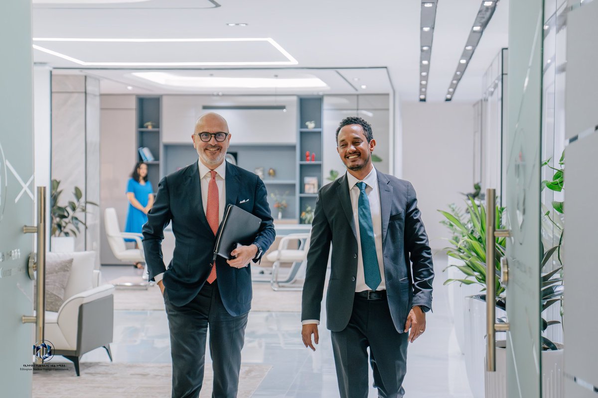 Ethiopia &amp; Italy Boost Peaceful Nuclear Energy Cooperation!

H.E. Commissioner Sandokan Debebe (ENEC) met with Italian Ambassador H.E. Sem Fabrizi in ENEC head office to discuss integrating nuclear power into Ethiopia’s energy mix. 🇪🇹🇮🇹
12 march 2026 
#ENEC