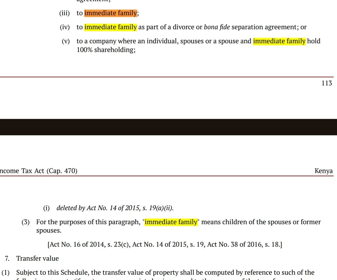 WashiraX's tweet photo. You can give land to your brother as a gift... And KRA will still tax you.

I know it sounds insane.

But I can explain.

Many Kenyans rely on what they believe is a powerful rule. That,

- Gifting property to an immediate family member is exempt from CGT.

Which is 100% true.

But here is the real question:

- Is your brother an immediate family member for tax purposes?

In real life, of course he is.

But in tax law… he is not.

The rather mean looking drafters of the tax law were very specific.

- For this CGT exemption, immediate family means your children only.

Nothing more.

- Not your parents
- Not your brother
- Not even your good sister

So,

If you bought land for 2M years ago.

Today it is worth 10M.

You decide to gift the land to your brother.

- The moment he pays the stamp duty, the land registry signals KRA.

KRA puts on its glasses and asks one question:

- What is the market value of that land?

If the land is worth 10M, CGT is computed as:

- (10M − 2M) × 15%

- You end up paying 1.2M tax.

Even though you gave the land away for free.

Because,

A gift is still treated like a sale.

This is one of the most misunderstood tax traps in Kenya.

Have you been a victim of this trap?

Is this law fair?