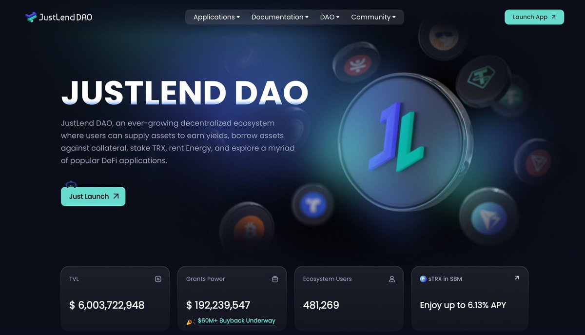 catalinaossa68's tweet photo. JustLendDAO: Where Community Becomes Capital

In decentralized finance, power isn’t concentrated it grows through participation.

•$6B TVL: A testament to trust and adoption.

•$192M+ in grant power: Fueling projects that shape the future.

•481K+ users: Real people, real stakes, real momentum.

Every transaction is more than a number it’s a vote of confidence. Every stake in #sTRX earning up to 6.13% APY isn’t just yield it’s a commitment to a transparent, self-governed financial system.

DeFi is only as strong as its participants. At JustLendDAO, your action doesn’t just grow your assets it strengthens the ecosystem, fuels innovation, and validates a new vision of money: open, fair, and resilient.

🌐 Step in. Stake. Shape the future: https://t.co/lZITP9WWIB

@justinsuntron 
@DeFi_JUST 
#TRONEcoStar
