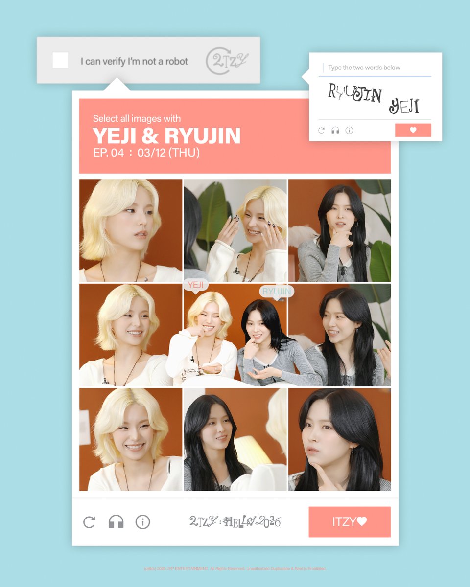 🎁 2TZY : Hello 2026 🎁

TODAY 6PM (KST)
EP.04 YEJI &amp; RYUJIN

#ITZY #MIDZY <a href="/ITZYofficial/">ITZY</a>
#YEJI #예지 #RYUJIN #류진
#2TZY #HELLO2026