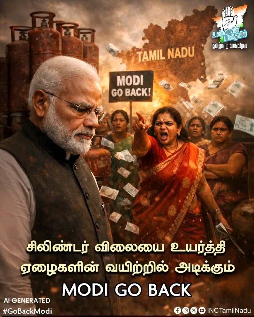 aathirai23's tweet photo. கேஸ் சிலிண்டர் விலையை உயர்த்தி, ஏழைகளின் வயிற்றில் அடிக்கும்... Modi Go Back.
#Inc_TamilNadu #cylinderpriceHike #ModiCompromisedNoLPG #Gobackmodi #ModiGovernmentFailure https://t.co/FXu8heG3cZ