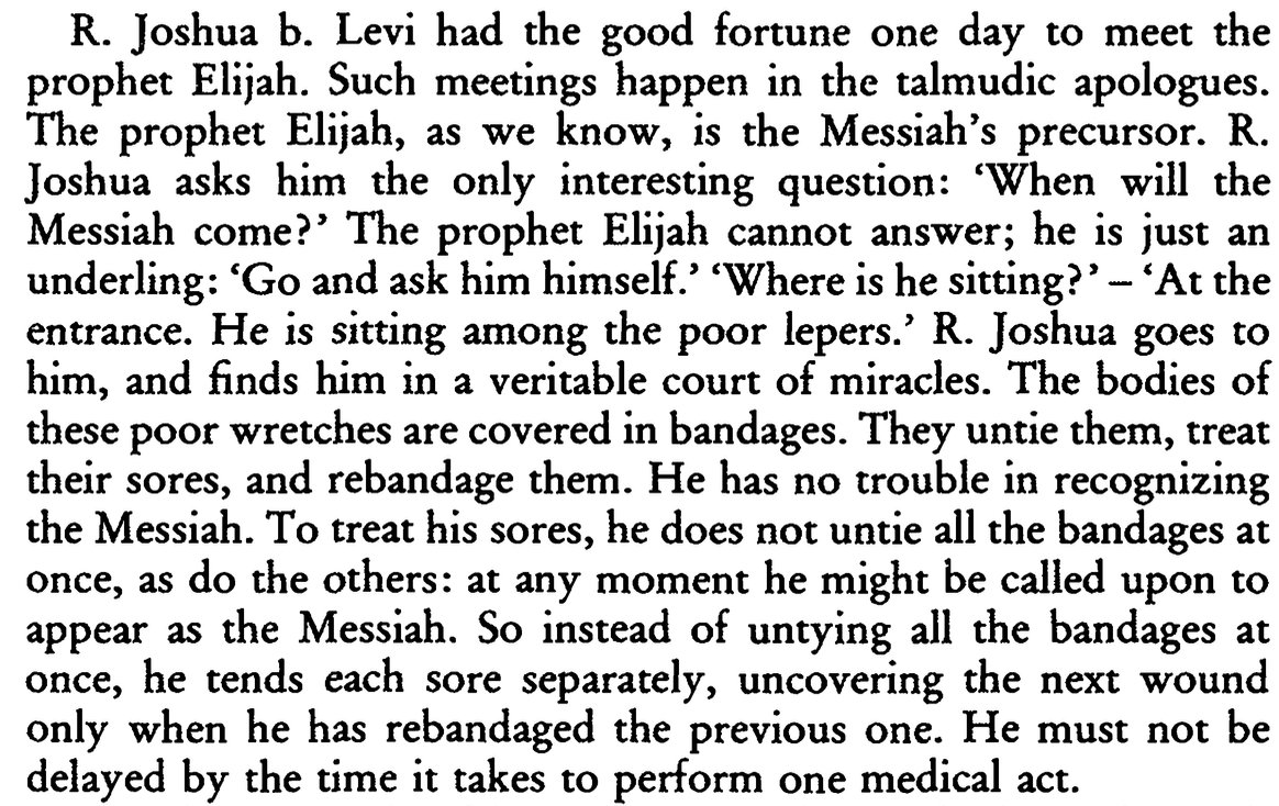 Got eczema for the first time after travelling to the American South, now I apply ointment all day to each section of my body as it itches... like the Messiah repairing his wounds which are the world's sins