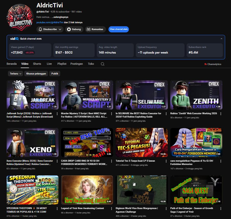 mczauda's tweet photo. @IndraSugiono88 @TeamYouTube @YouTube @TeamYouTube Please help my friend, his channel has been hijacked and he's making cracked and weird content. You can see his channel is in Indonesian, but the hijackers upload content in English, from PlayStation games to Roblox uploads. And I'll also give you a screenshot. https://t.co/SAUQrWzSGz