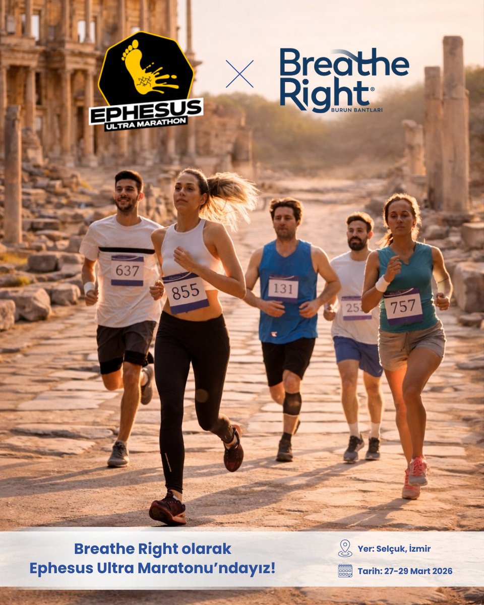 Casel İlaç olarak Breathe Right markamızla 27–29 Mart 2026 tarihlerinde gerçekleşecek Ephesus Maratonu’nda sporcularla, koşu tutkunlarıyla ve hareketi seven herkesle bir araya geliyoruz.🏃‍♂️

#BreatheRight #EphesusMaratonu #DahaRahatNefes #BreatheBetter