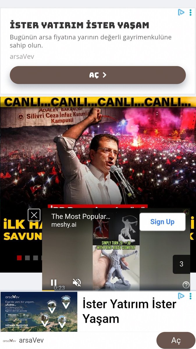 hrkls26's tweet photo. @halktvcomtr Şu reklamdan herhangi bir yere tıklayamadığımız yerden mi haber okuyayım. Oldu canım. https://t.co/HjHeNrtWmw