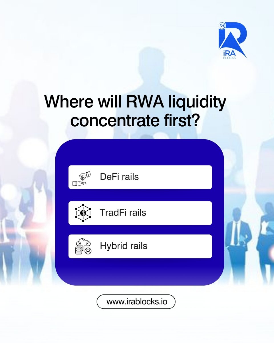 iRABlocks1's tweet photo. Will liquidity concentrate on DeFi rails, traditional financial systems, or hybrid models connecting both?

The answer could define how the next generation of tokenized markets evolves

Vote below and share your perspective.

https://t.co/0KIO9ACAcs https://t.co/CmQzCgatkx