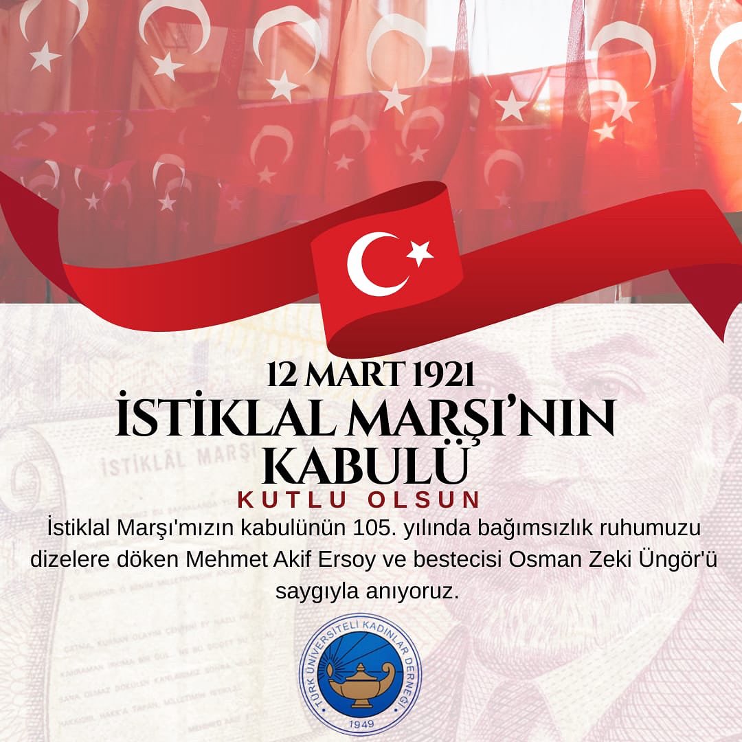 ynrsrc's tweet photo. İstiklal Marşı’mızın TBMM kabulünün 105. yıldönümünü gururla kutluyor, bağımsızlık ruhumuzu dizelere döken Mehmet Akif Ersoy ve bestecisi,TÜKD kurucu üyelerinden, Türkiye'nin ilk kadın hukuk Dr.Berat Zeki Üngör'ün babası Osman Zeki Üngör’ü saygı ve minnetle anıyoruz🇹🇷 https://t.co/QFZ9QWj0I5