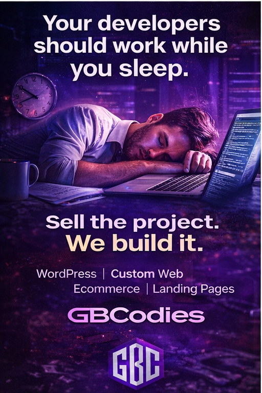 mfaizankhanJ's tweet photo. Sell the Project! We build it.
GBCodies is your trusted white label development partner.
DM to know more.

#WhiteLabelDevelopment #WebDevelopment #AIAutomation https://t.co/Fz0Mct6gHP
