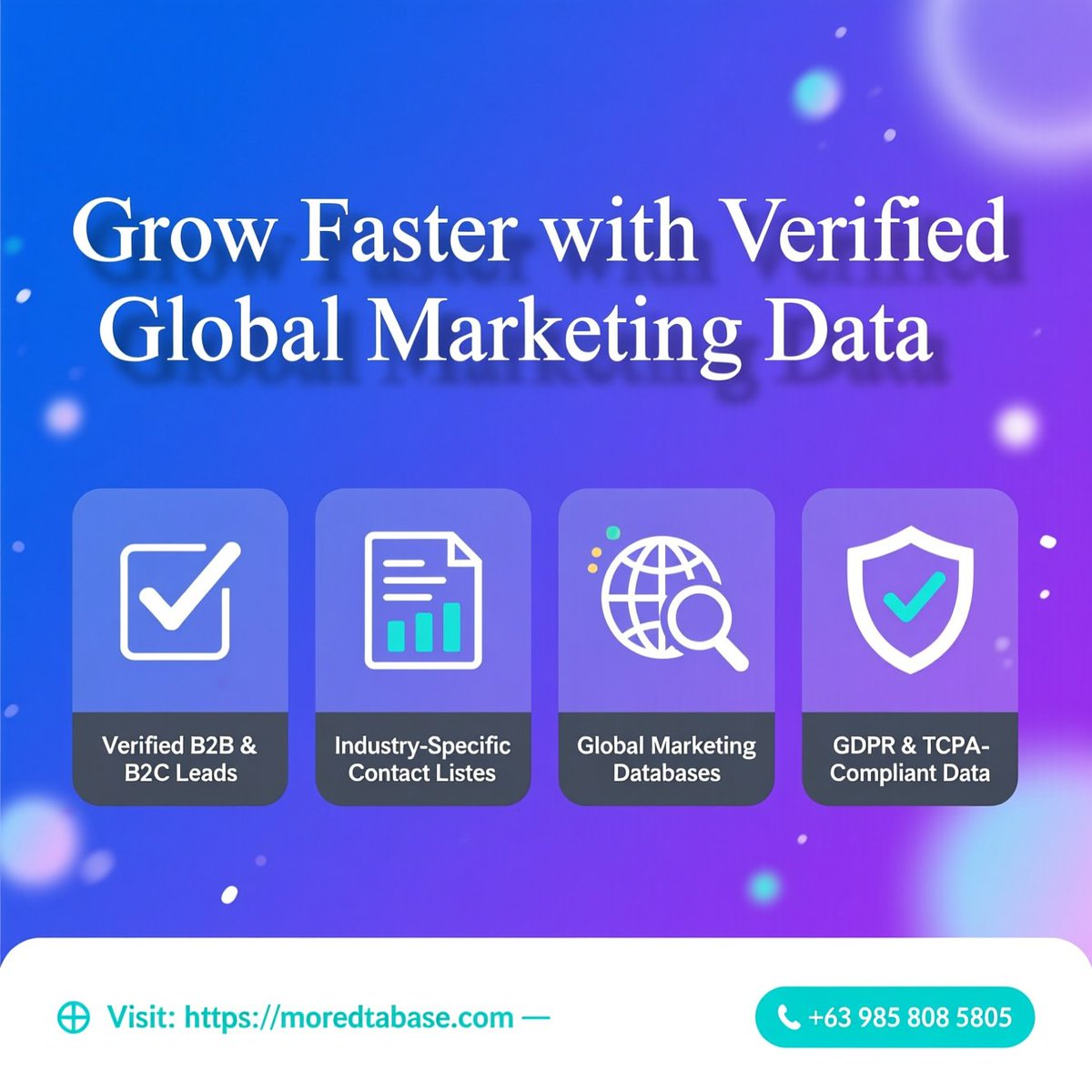 moredatabase's tweet photo. π Grow Faster with Verified Global Marketing #Data
πΌ What You Get:
β Verified B2B & B2C Leads
β Industry-Specific Contact Lists
β Global Marketing Databases
β GDPR & TCPA-Compliant Data
π Visit: https://t.co/epA7hLqhQb
π +63 985 808 5805
#MoreDatabase #B2BLeads https://t.co/NTjttRn7xu