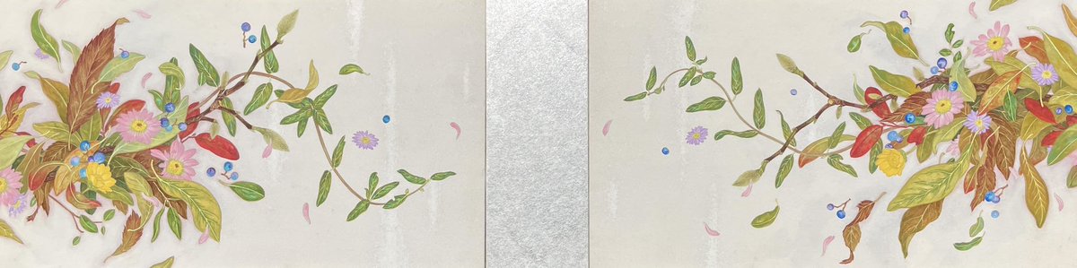 urushi1977's tweet photo. 『天乃冬衣』　2026年　190×72.6mm

3月12日より開催されるアートフェア東京にてギャラリー広田美術より出品します。私は新作2点のみの展示となります、ご高覧いただければ幸いです。

#art #painting #japanesepainting #artfairtokyo #日本画 https://t.co/tTN4BU5XSe