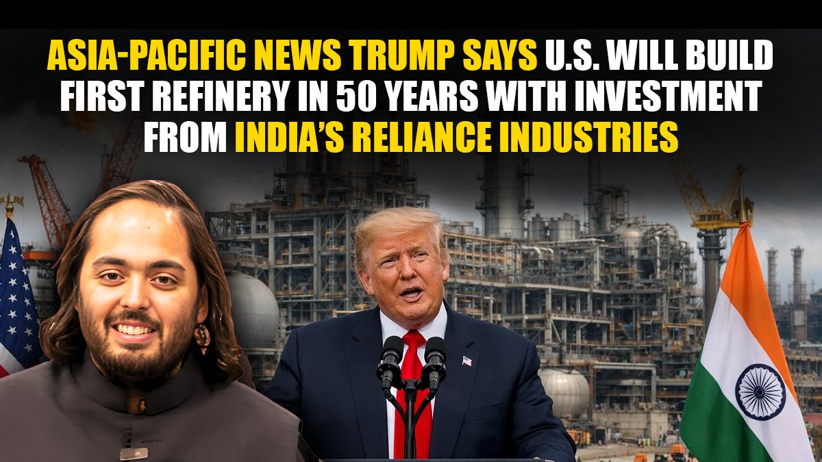 the_ambanis's tweet photo. Trump announces the U.S. will build its first refinery in 50 years with investment from India’s Reliance Industries. A historic moment for global energy and economic collaboration! #RelianceIndustries #Trump #USRefinery #EnergyCollaboration #IndiaUSRelations #GlobalBusiness https://t.co/d5necDG0E2